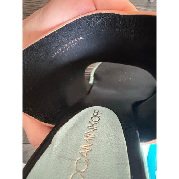 Rebecca Minkoff Leather Colorblock Pattern Slingback Sandals Sz. 6.5 - Picture 2 of 9